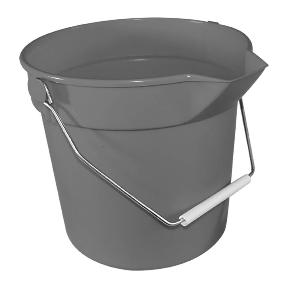 Deluxe Bucket w/ Molded Pour Spout 10 Qt Grey