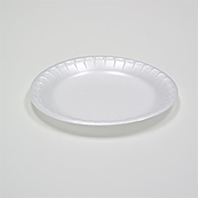 9" White Foam Dinner Plate Non-Laminated