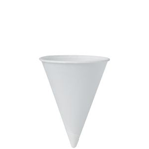 Cup Paper Cone 4 oz Treated Unprinted 5m/cs