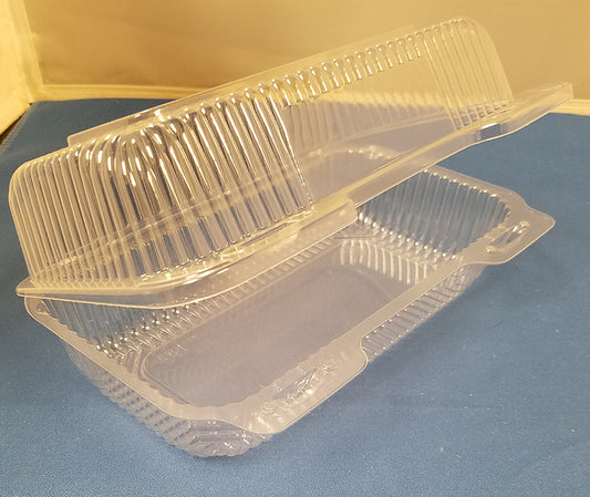 9x5.5x3.5 Hinged Container Clear OPS