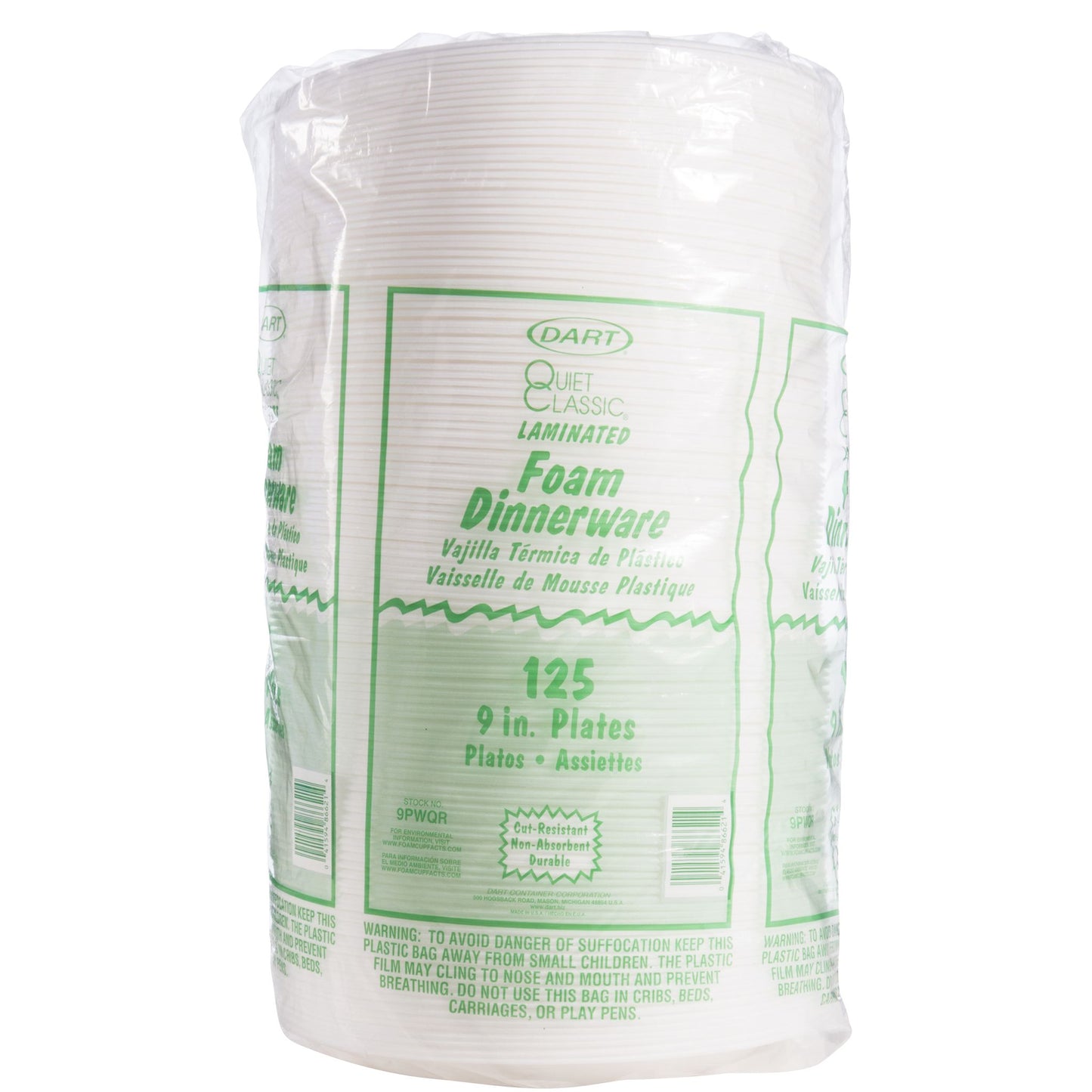 Foam Laminated Plate 9"  White