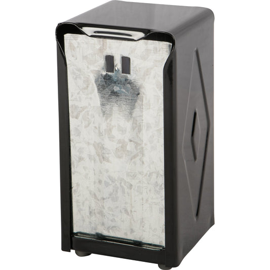 Classic Tabletop Napkin Dispenser Black Stainless Holds 150 Tallfold