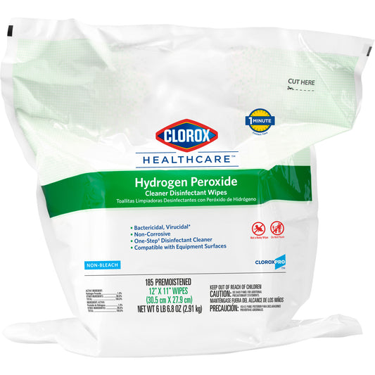 Healthcare Disinfectant Wipes 185 Count Refill Hydrogen Peroxide
