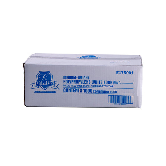 Medium Weight Fork Polypro White  Dense Pack