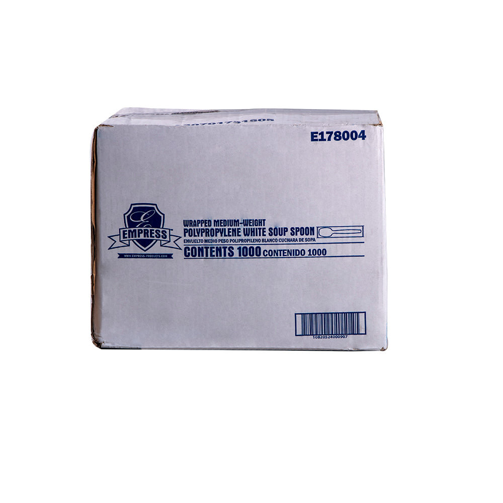 Medium Weight Soupspoon Polypro White Wrapped Dense Pack
