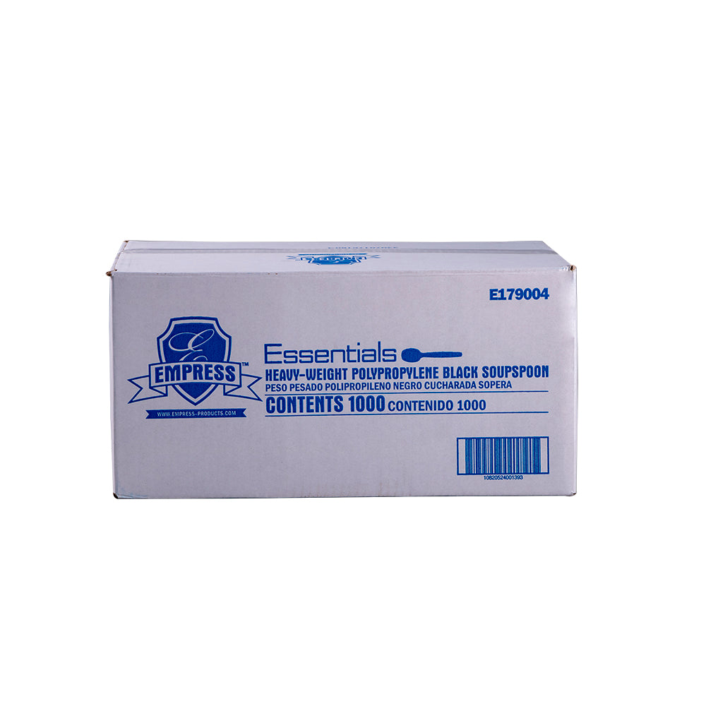 Heavy Weight Soupspoon Polypro Black Dense Pack