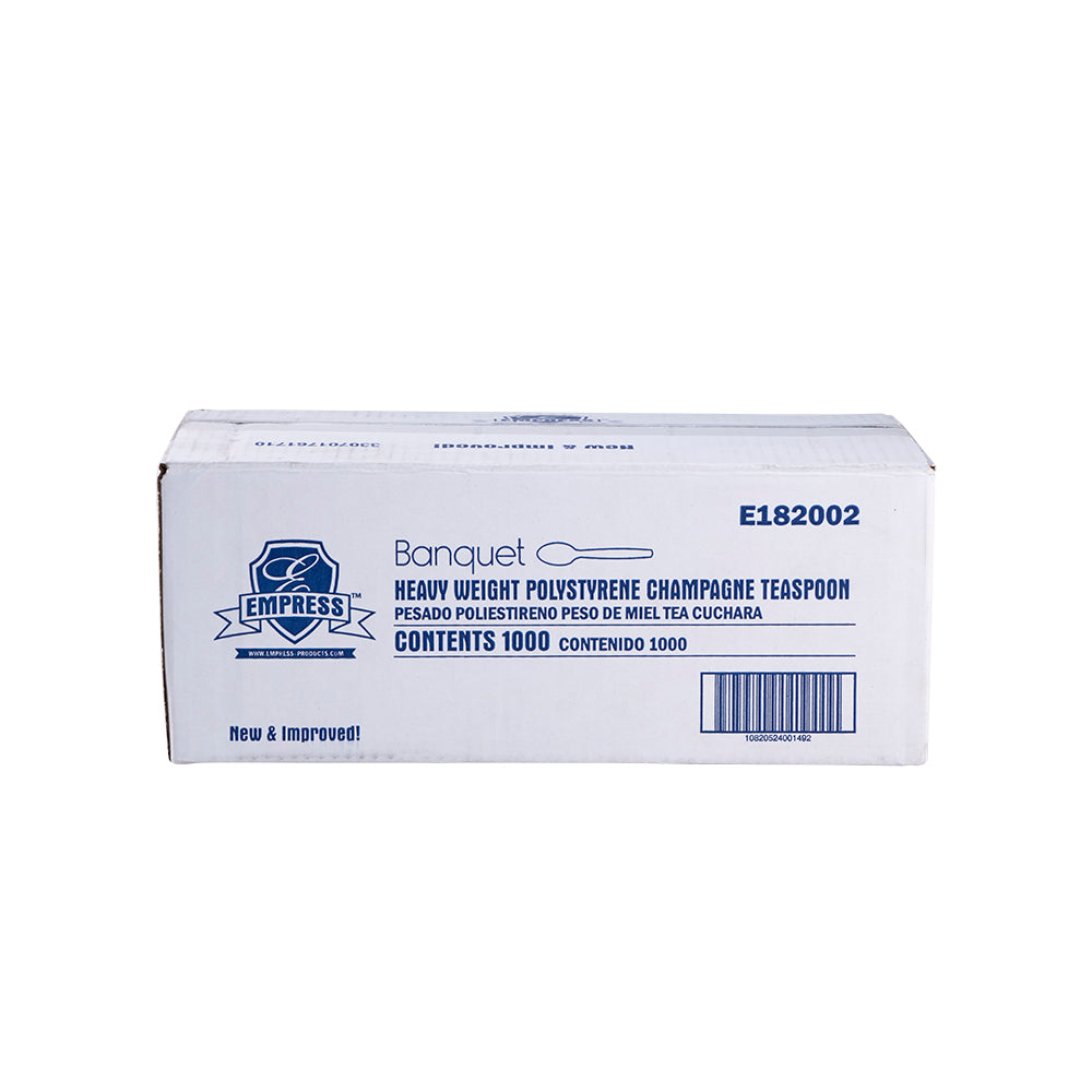 Heavy Weight Teaspoon Polystyrene Champagne Dense Pack