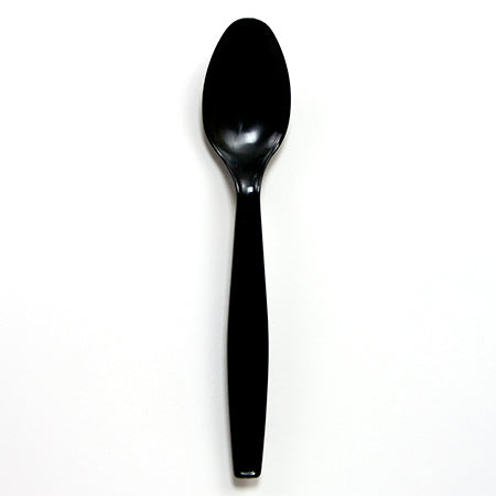 Heavy Weight Teaspoon Polystyrene Black Dense Pack