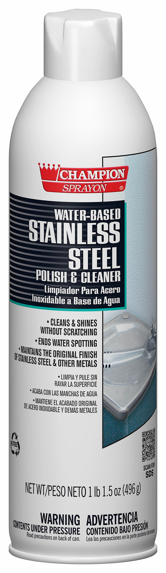 Aerosol Stainless Steel Water-Based Cleaner