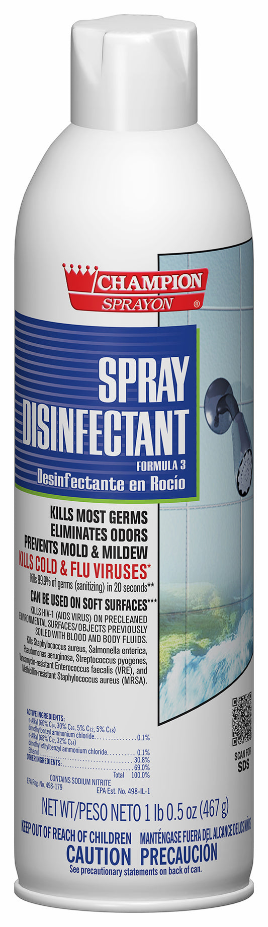 Aerosol Quaternary Disinfectant Spray