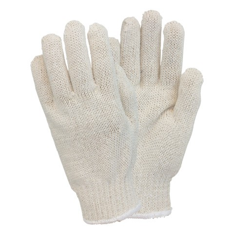 Medium Weight String Knit Gloves Cotton Polyester Blend 7 Gauge