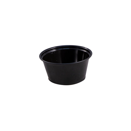 Plastic Portion Cup 3.25oz Black