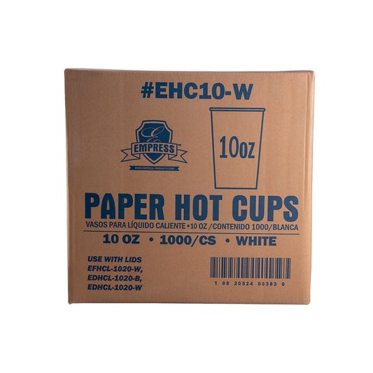 Paper Hot Cup 10oz Squat White