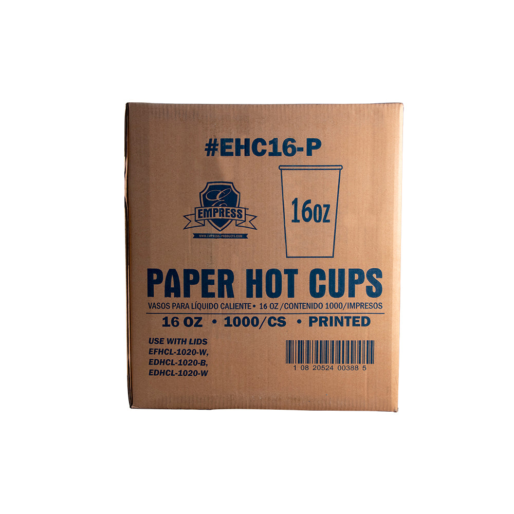 Paper Hot Cup 16oz Stock Good Day Print