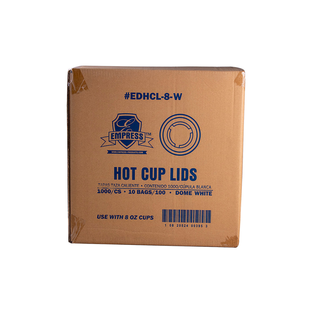Dome Lid for 8oz Paper Hot Cup White