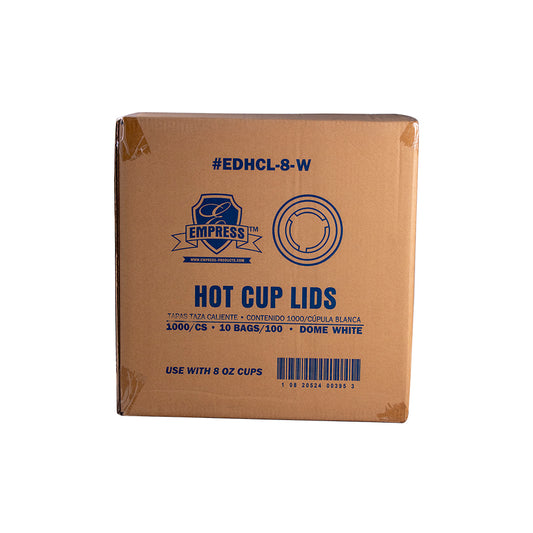 Dome Lid for 8oz Paper Hot Cup White