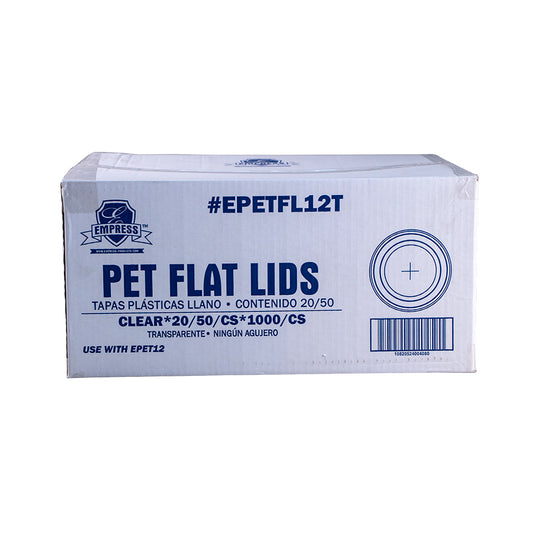 Flat Straw Slot Lid Fits 9 oz Squat & 12oz Tall PET Cup