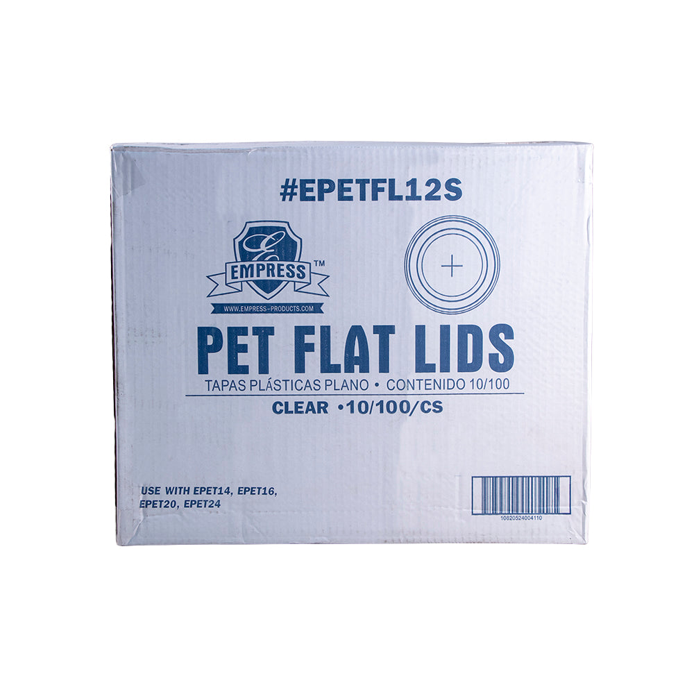 Flat Straw Slot Lid Fits 12oz Squat - 24oz PET Cups