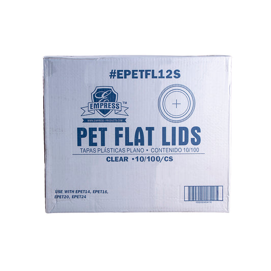 Flat Straw Slot Lid Fits 12oz Squat - 24oz PET Cups