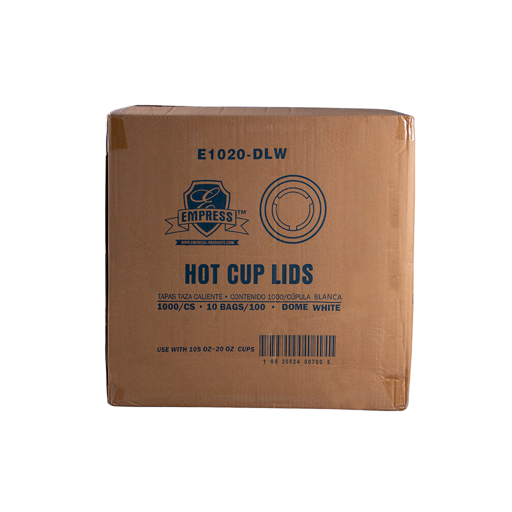 Dome Lid for 10-20oz Paper Hot Cups White