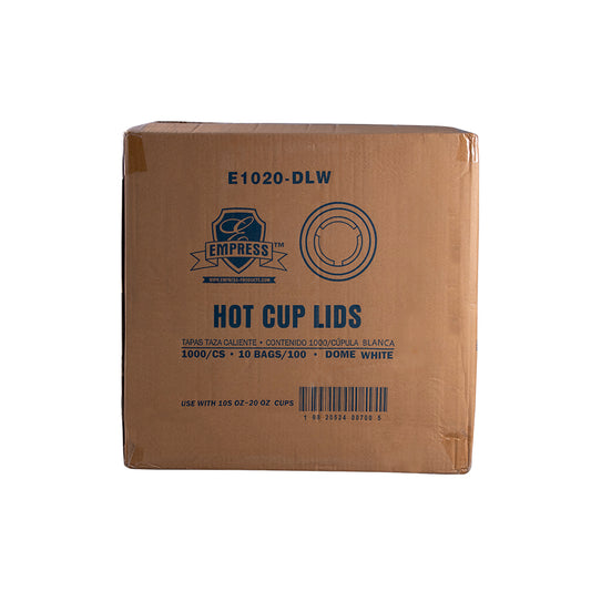 Dome Lid for 10-20oz Paper Hot Cups White