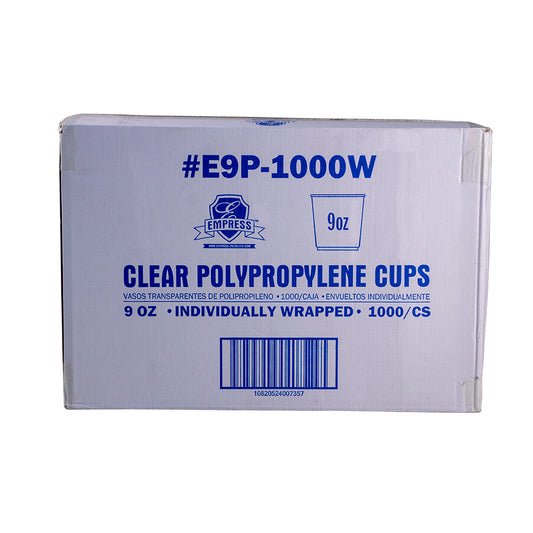 Polypro Cup Wrapped 9 oz Clear