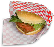 Paper Wrap & Basket Liner Red Checkers 12" X 12"