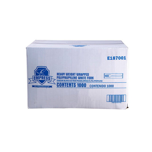 Fork White Wrapped Heavy Weight Polypro