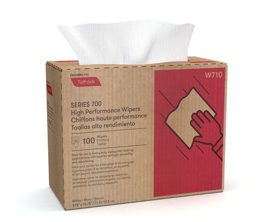 Tuff-Job High Performance Wiper White 9.75" X 16.75" Pop-Up Box