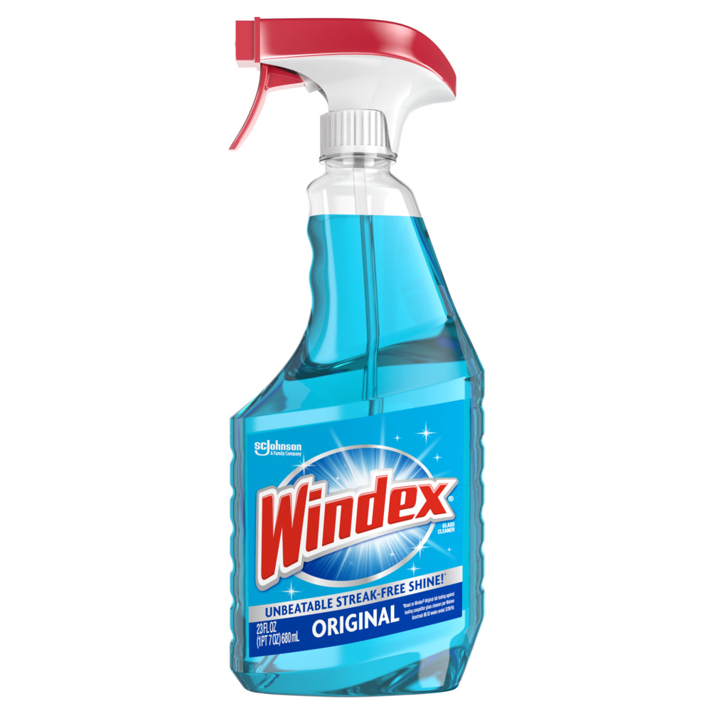 Windex Glass Cleaner 23 oz. Trigger Spray, Original Blue