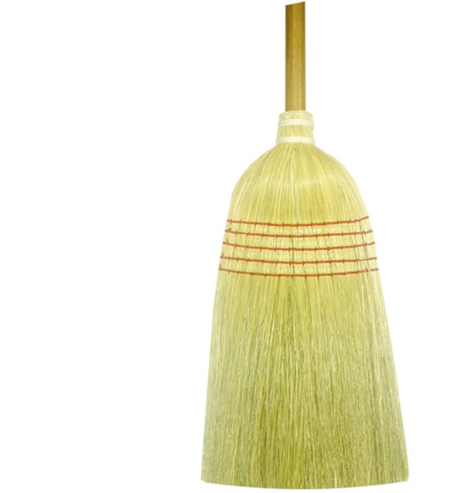 Blended No Wires Broom 24 lbs 42 x 1 1/8 Handle 5 Row Stitching
