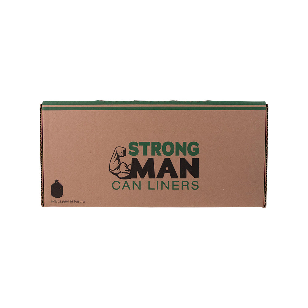 38x58 28 micron Black 60 gallons LLD Repro Liner Perforated Rolls