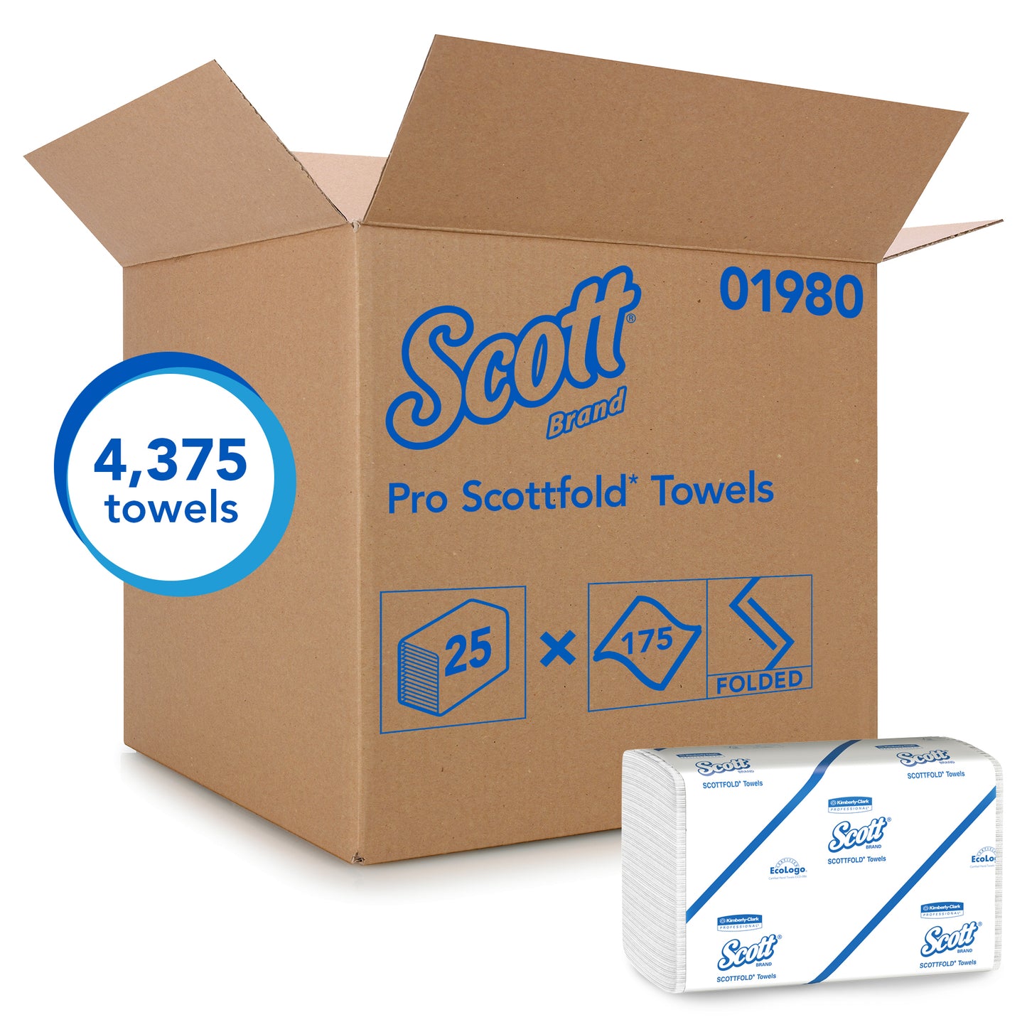 Scott Scottfold M Towels White 9.4" x 12.4"