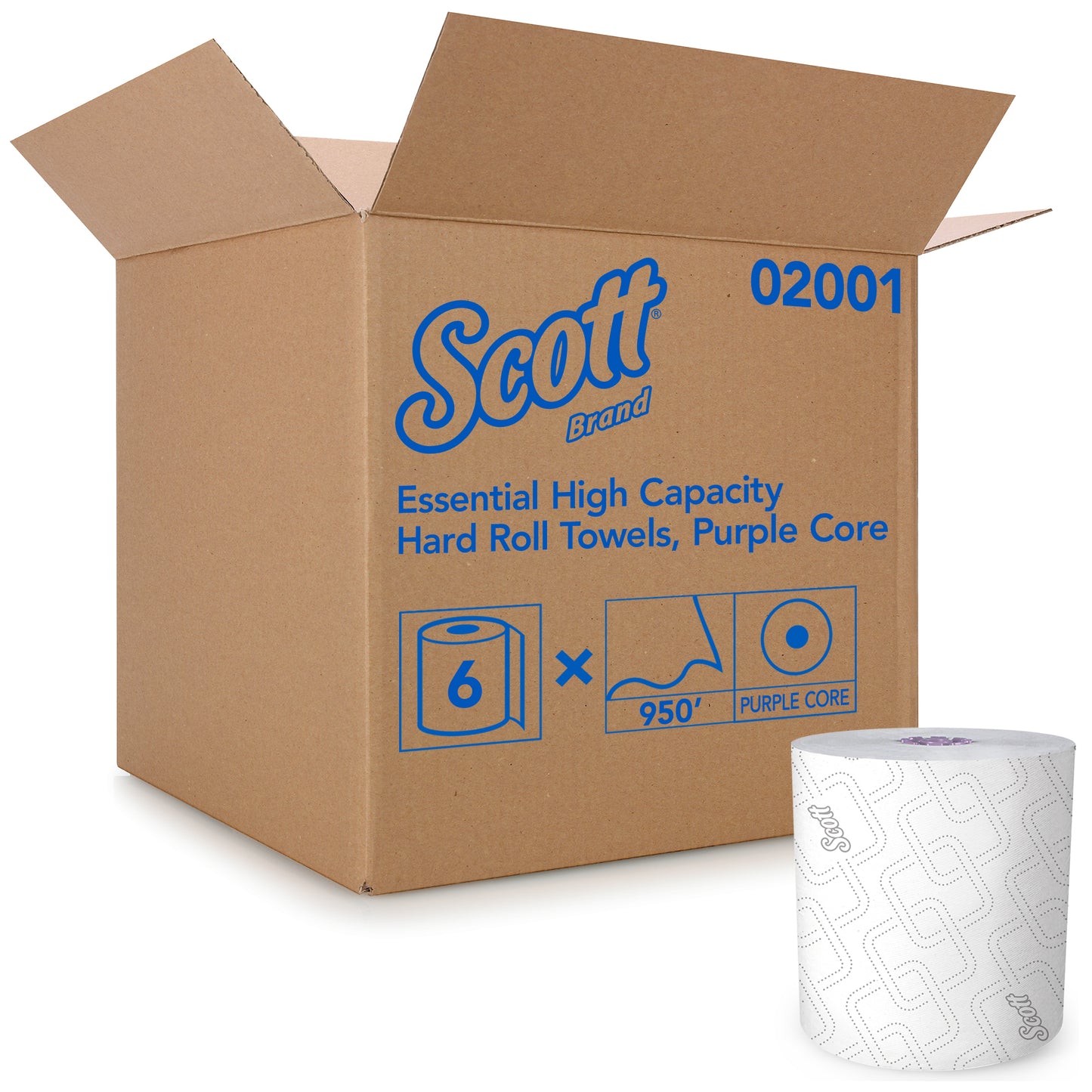 Scott Essential Hard Roll Towels White High Capacity 8" x 950'