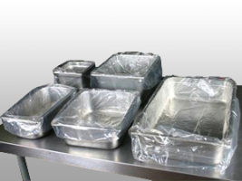 Poly-Nylon 1/3 & 1/4 Pan Liner Clear 19" X 14", 1 Mil, Med & Deep
