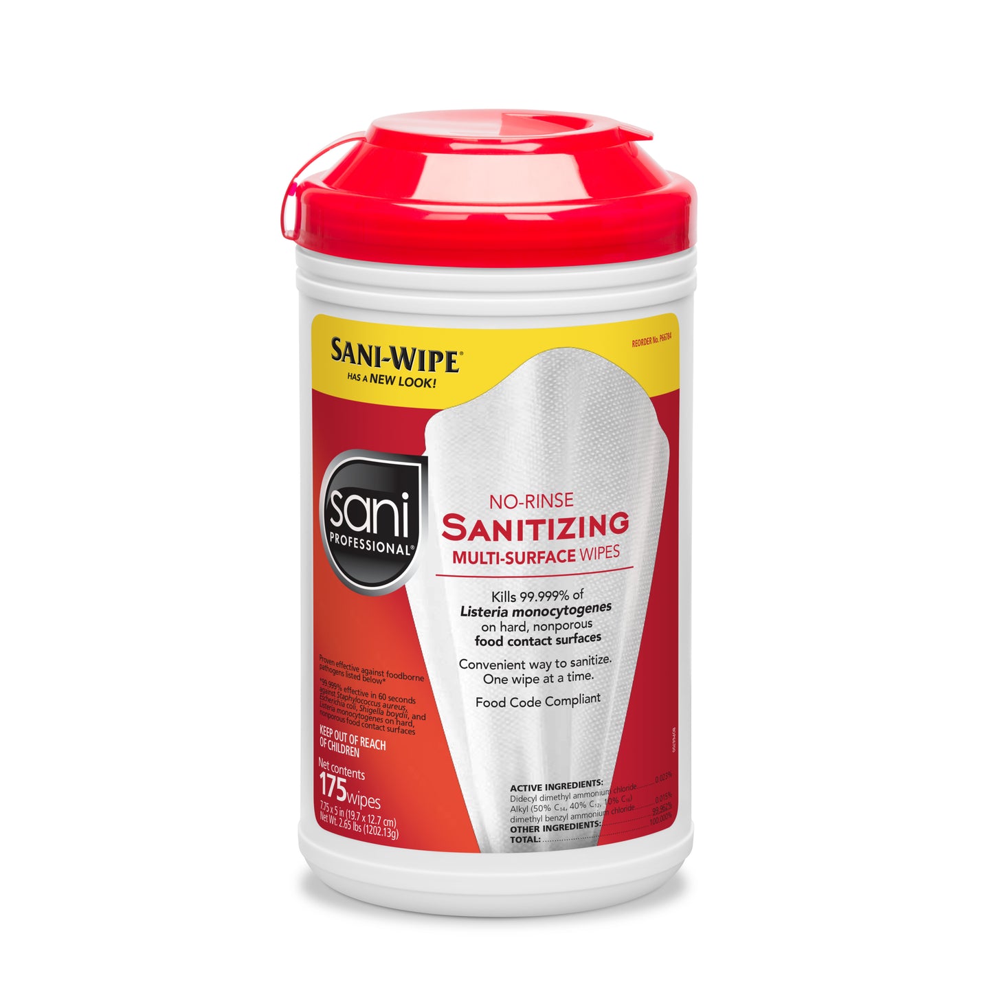 No Rinse Sanitizing Wipes XL 7.75" x 5" 175 Count