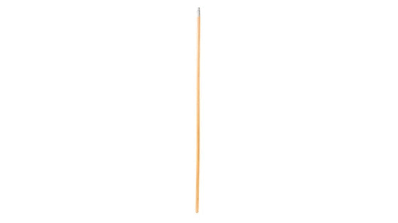 Wood Broom Handle w/ Metal Tip 60", 0.94" Diameter, Laquered