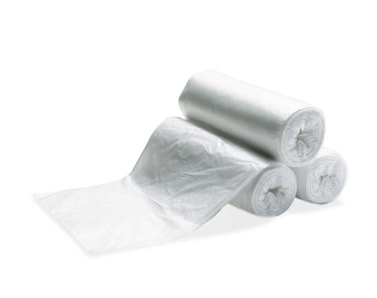 38X58 LLDPE Clear 1.1 Mil Coreless Roll Can Liners 60 Gallon
