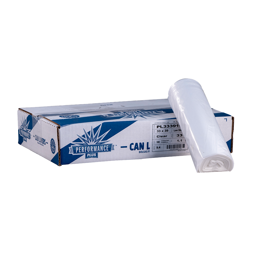 33x39 1.08 Mil Natural 33 gallon LLDPE Interleaved Roll