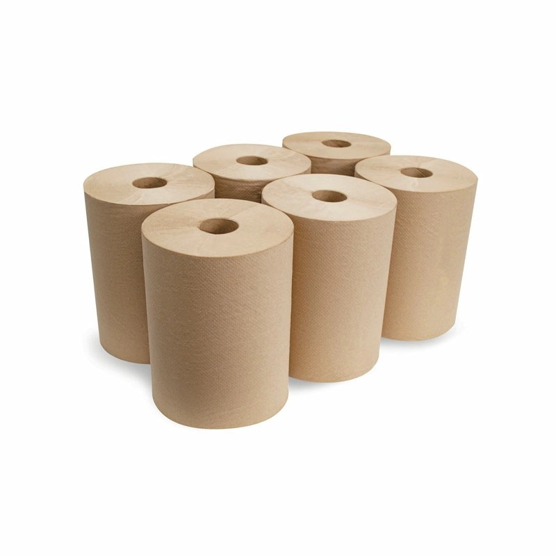 10" Hardwound Roll Towel Kraft 1-Ply 2" Core 800'