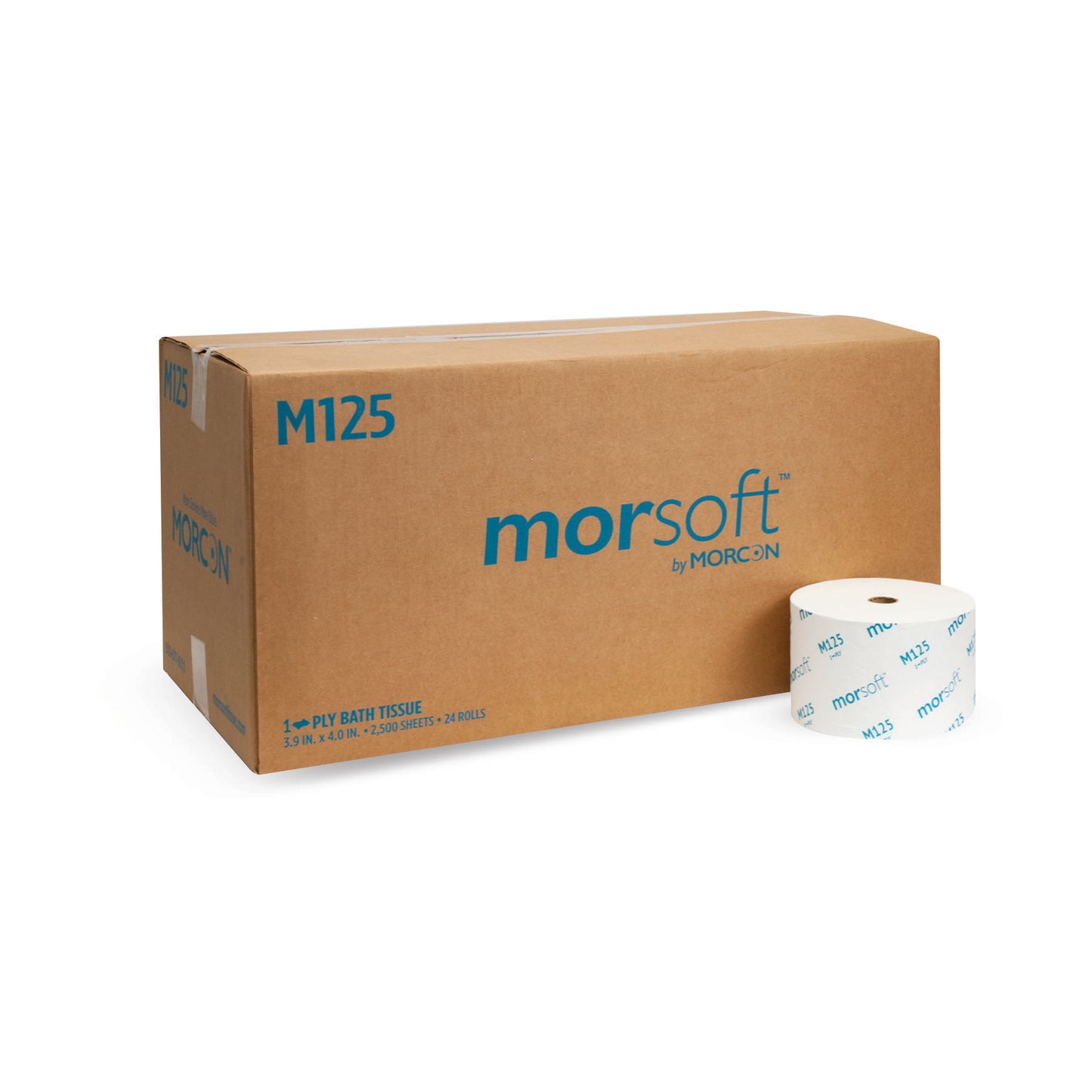 Morsoft 0.88" Core Bath Tissue White 3.9" X 4" 1-Ply 2500 Sheets