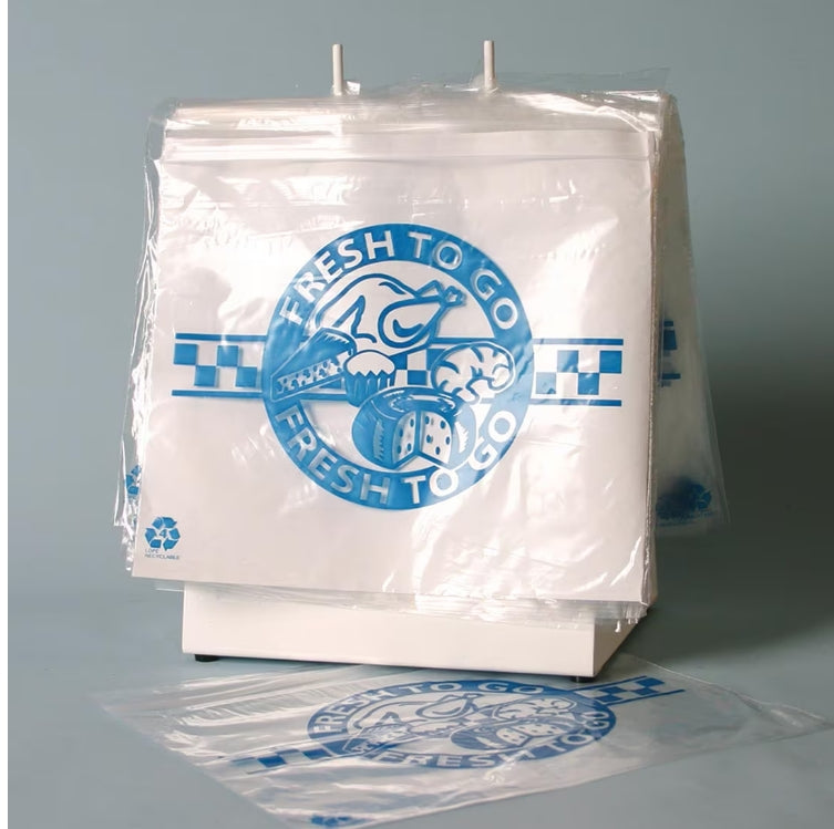 Saddle Zip Deli Bag 1.25 Mil 10" x 8" Printed "Fresh to Go"