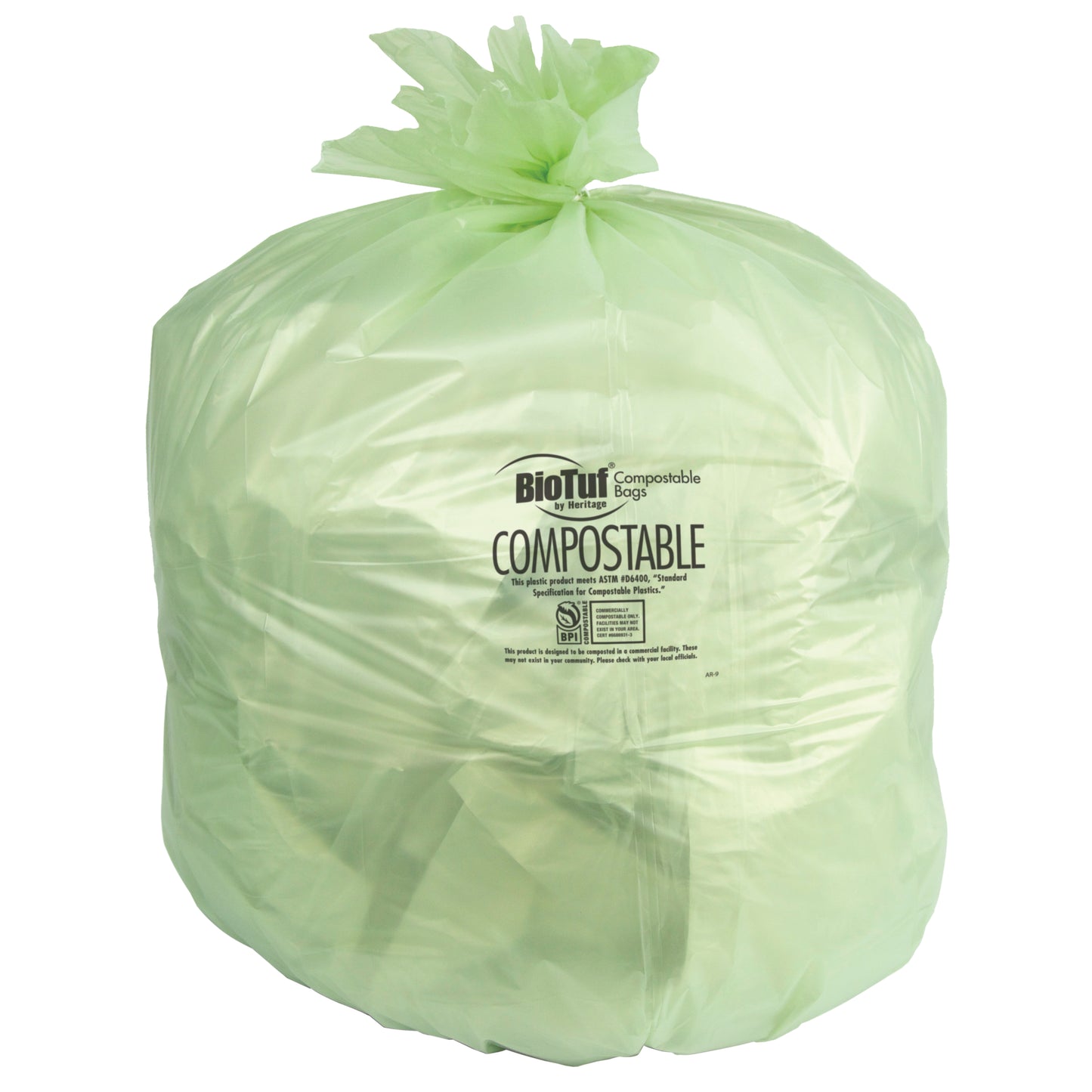33x39 BioTuf Green .90 Mil Coreless Roll Can Liners 33 Gallon