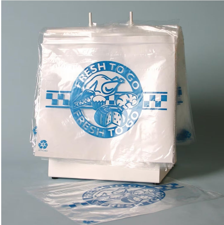 Saddle Pack Flip Top Deli Bag .5Mil 10.5x8.5 Stock Print "Fresh to Go"
