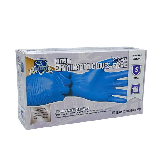 Exam Grade Nitrile Glove Blue Powder Free Small