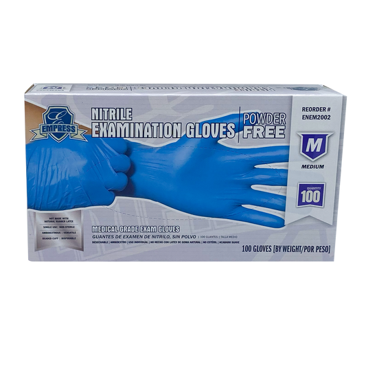 Exam Grade Nitrile Glove Blue Powder Free Medium