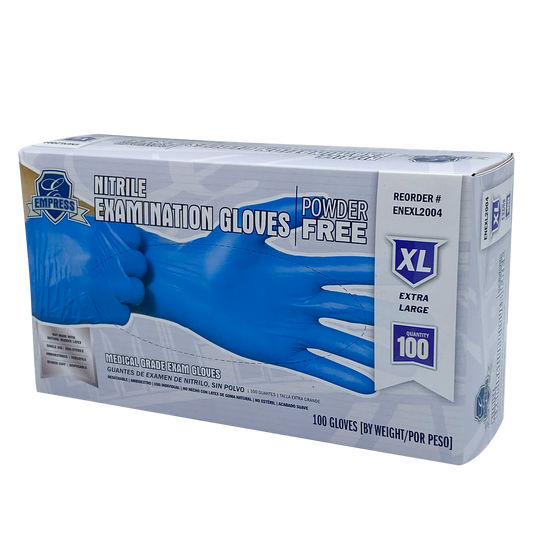 Exam Grade Nitrile Glove Blue Powder Free Extra Large