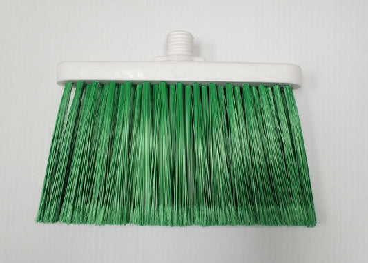 9" White Flagged Lobby Broom 5" Green Bristles