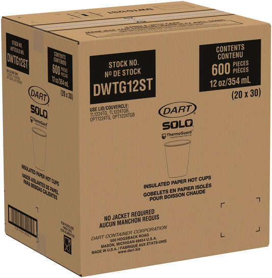 ThermoGuard Insulated Paper Hot Cup 12 oz, Steam