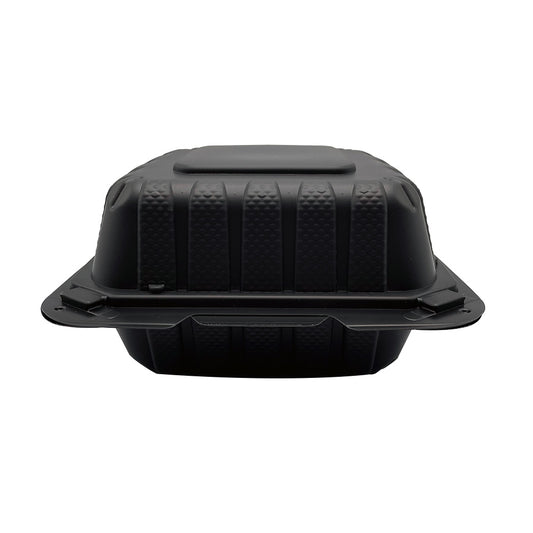 Hinged Container Mineral Filled PP 6" x 6" x 3" Black